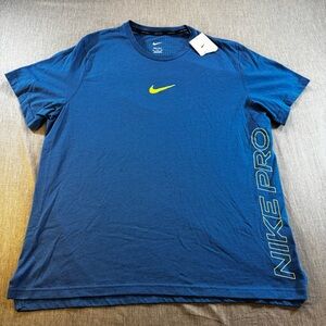 Nike Pro Men’s Shirt Training Fitness Workout Gym Dri Fit Blue DR8772-476